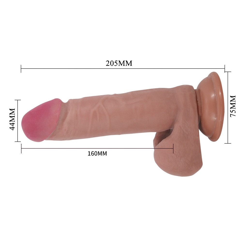 Pretty Love Creel Sliding Skin Suction Dildo 20 x 4.4cm - Image 2