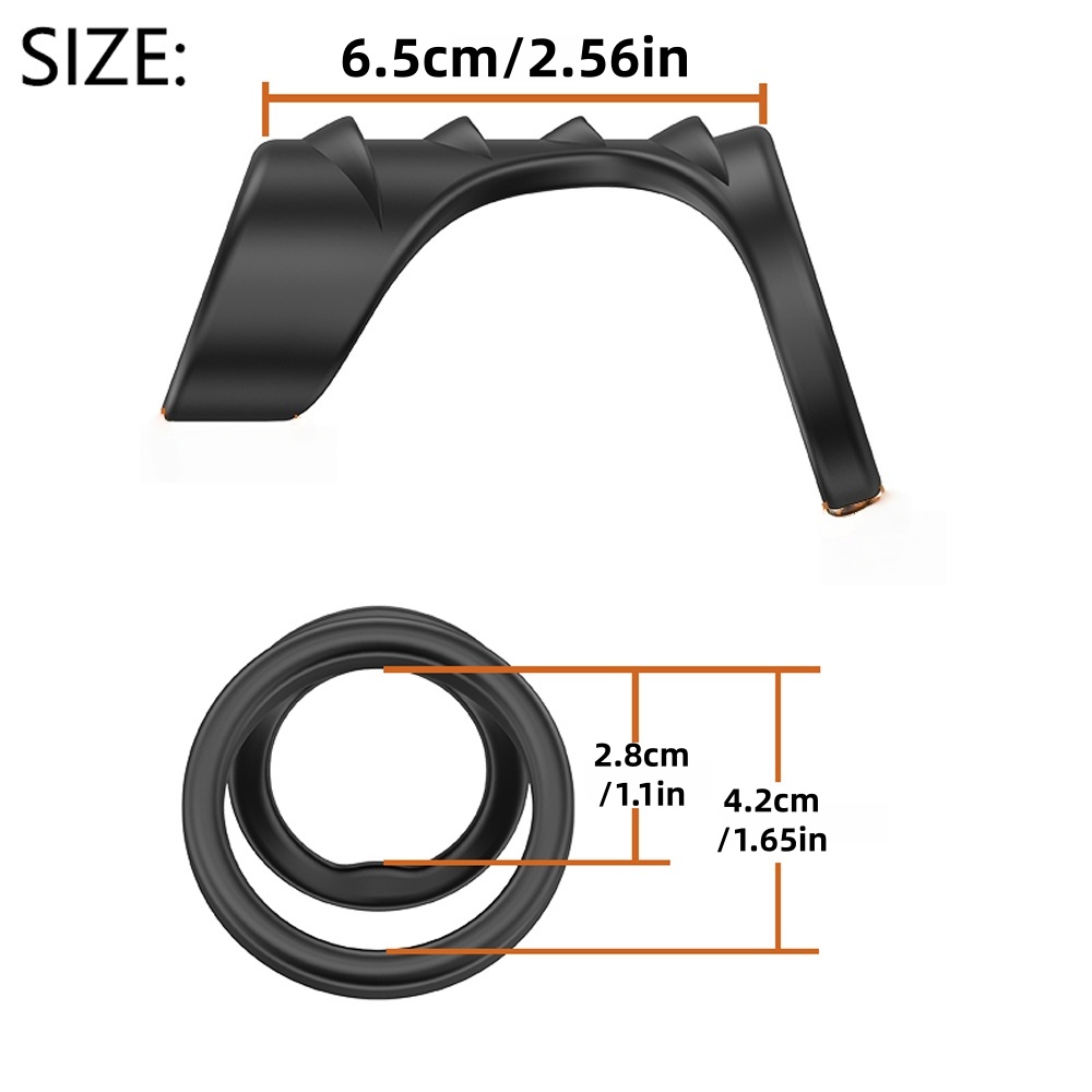 TOYBOY STEN-BOY Flexible Double Loop Textured Cock Ring - Image 5