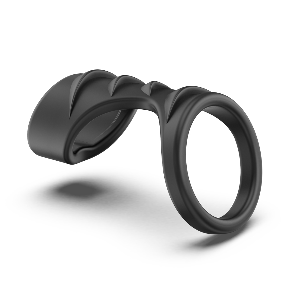 TOYBOY STEN-BOY Flexible Double Loop Textured Cock Ring - Image 2