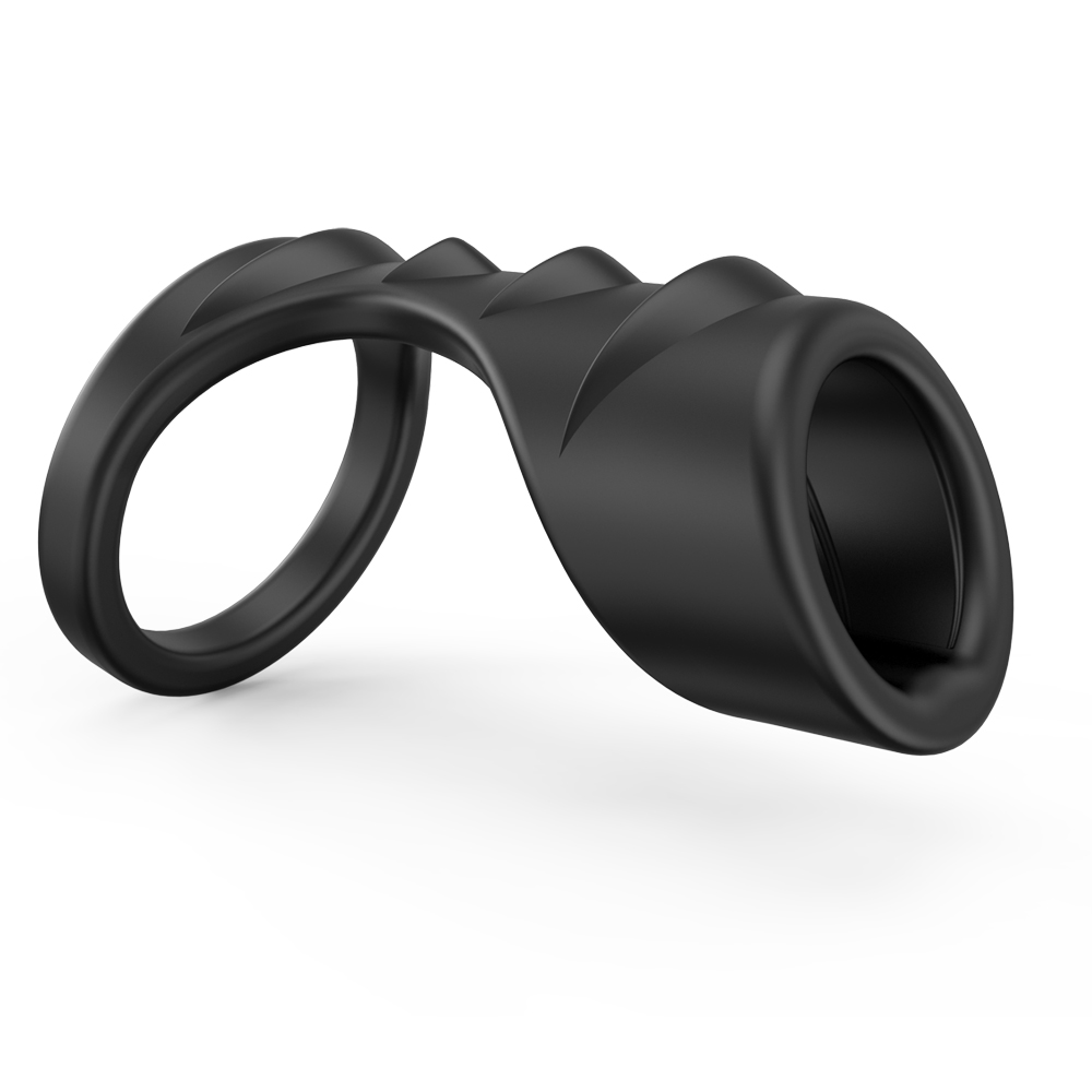 TOYBOY STEN-BOY Flexible Double Loop Textured Cock Ring - Image 3